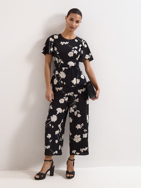 Petite Jolie Cropped Wide-Leg Jumpsuit