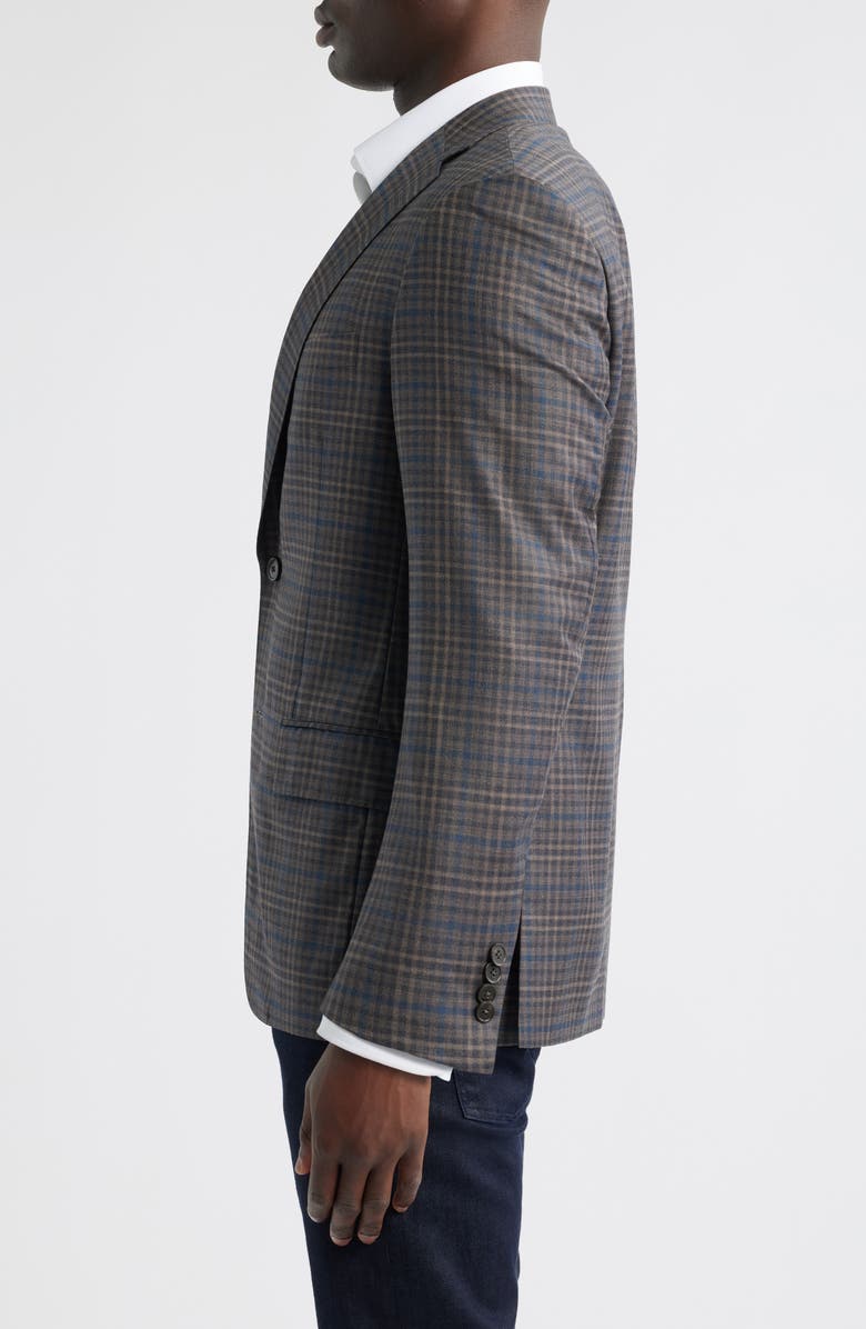Heritage Gold Brown Overcheck Wool Sport Coat, Alternate, color, Brown