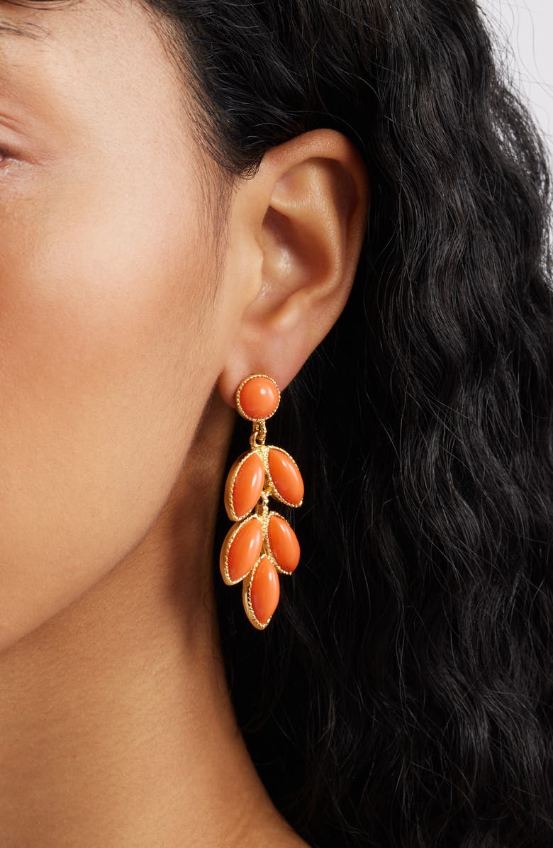 Kenneth Jay Lane Beaded Drop Earrings, Alternate, color, Gold