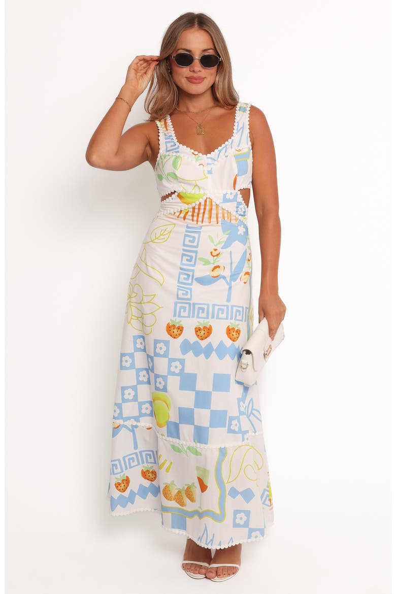 Janina Print Sleeveless Maxi Dress, Alternate, color, MULTI PRINT