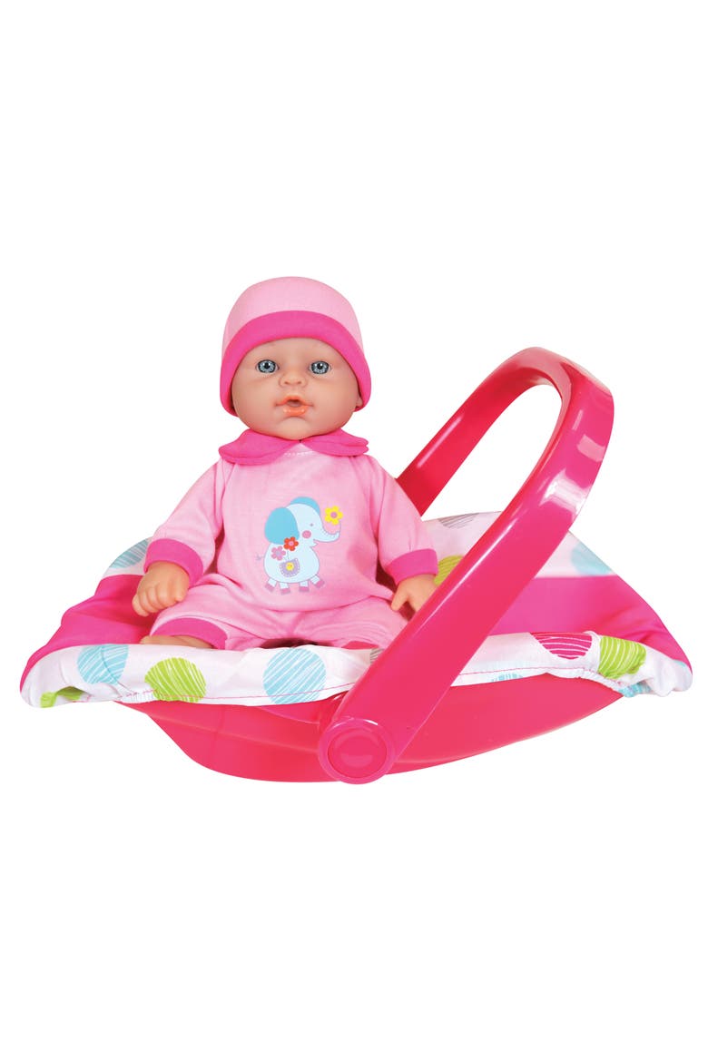 12 Inch Baby Doll & Push Carry Travel Set, Alternate, color, Multicolored