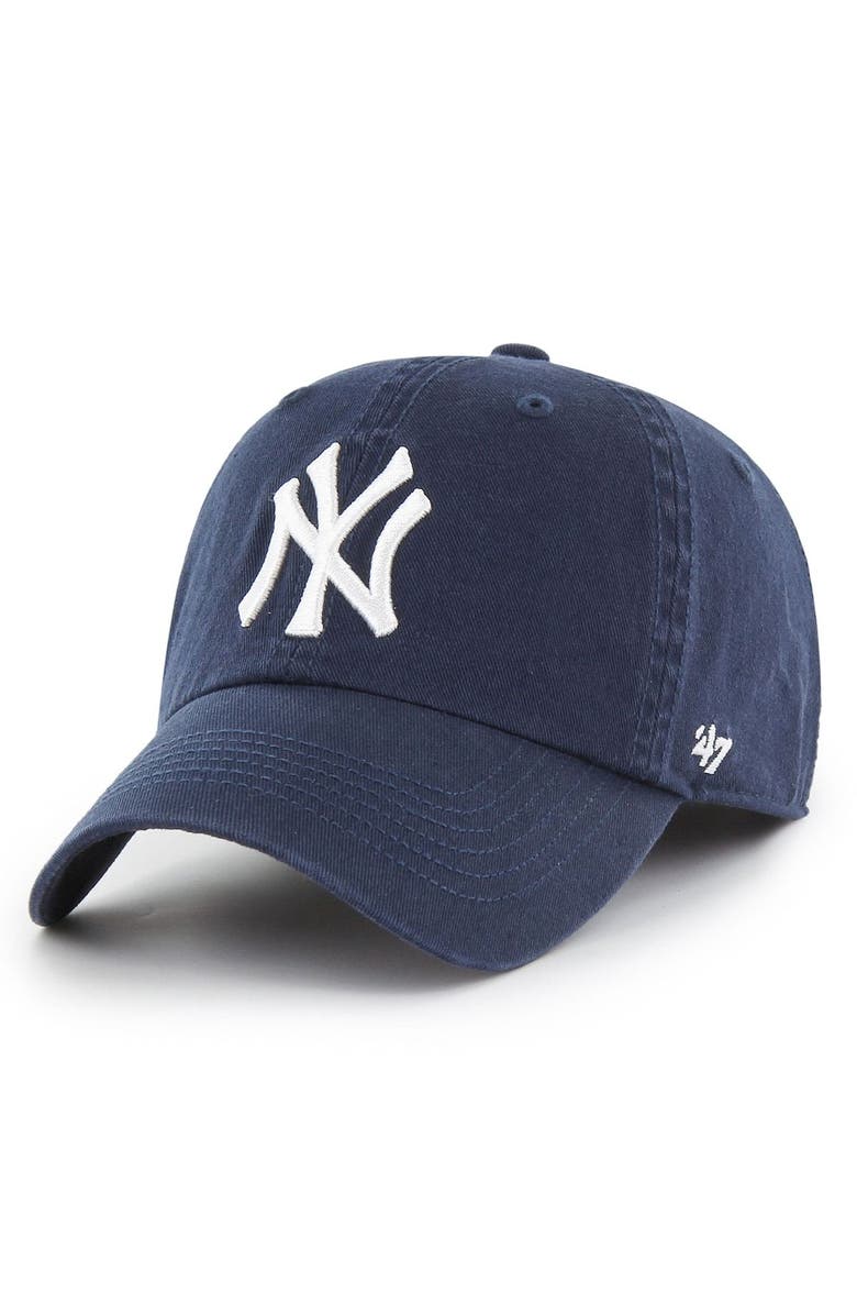 '47 Men's '47 Navy New York Yankees Franchise Logo Fitted Hat, Main, color,