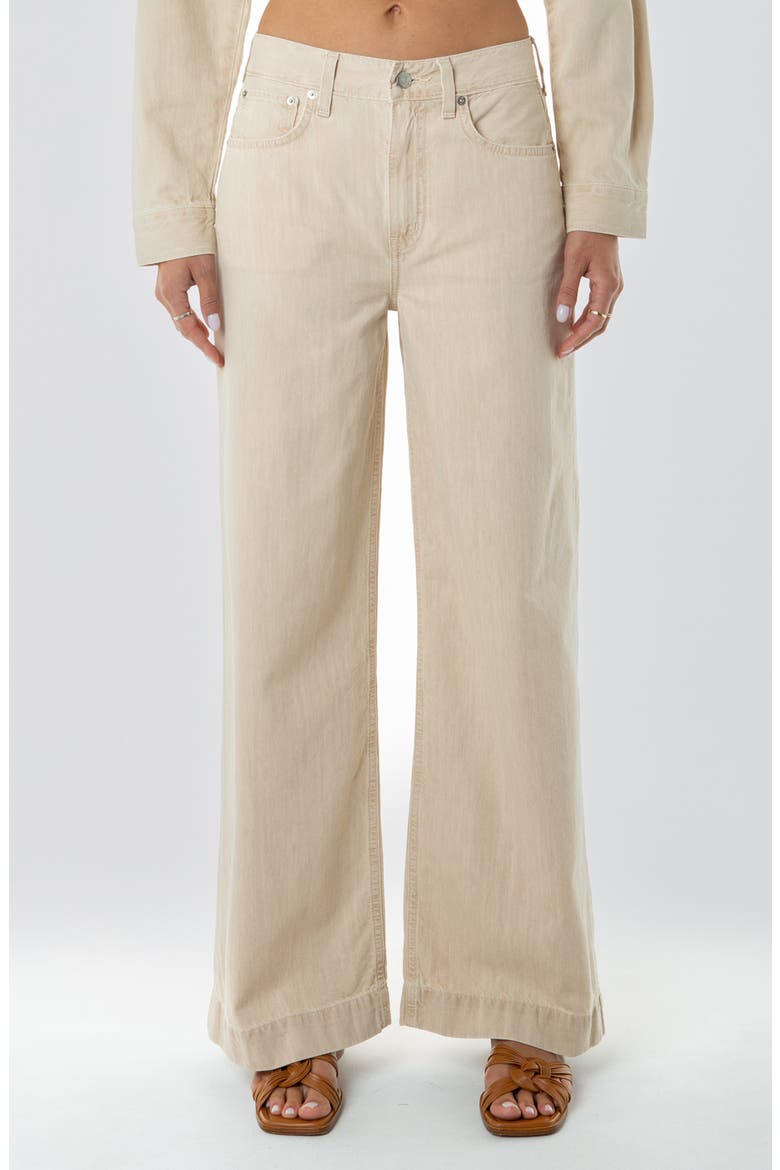 Devon High Waist Wide Leg Jeans, Main, color, CANYON SAND