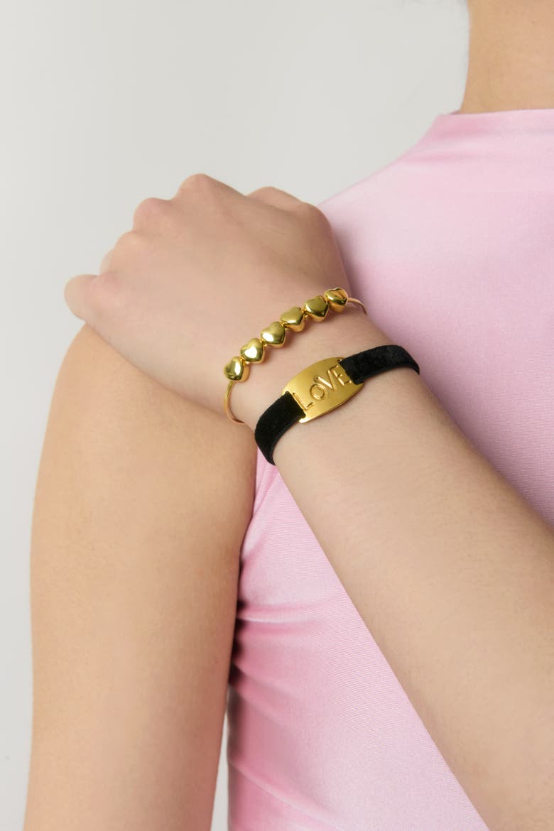 Allegra Moving Heart Bracelet, Alternate, color, Yellow Gold