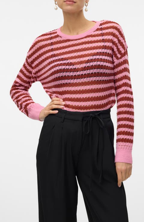 Spring Long Sleeve Crew Sweater