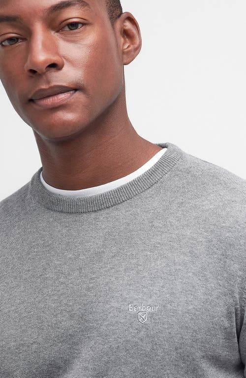 Barbour Pima Cotton Crewneck Sweater In Gray