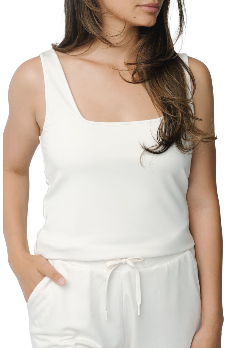 Ultrasoft Square Neck Pajama Top, Main, color, IVORY