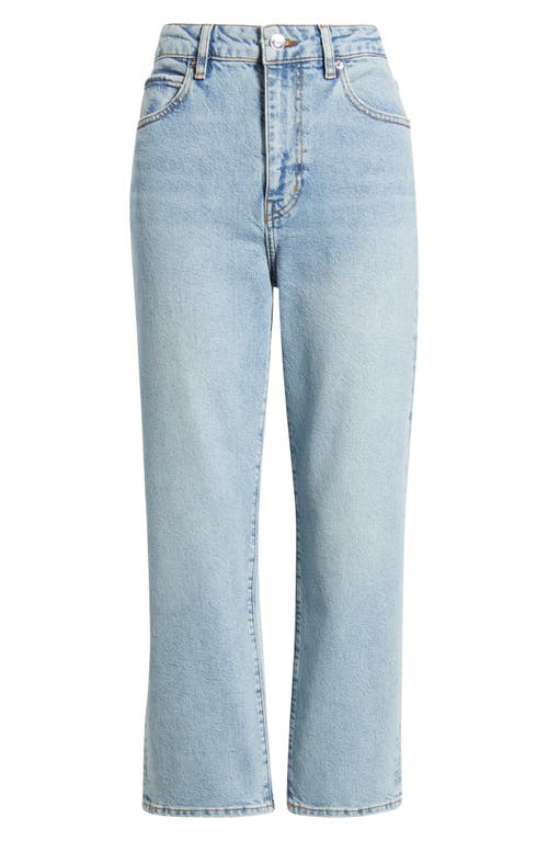 Frame The Ruler High Waist Ankle Straight Leg Jeans In Pink