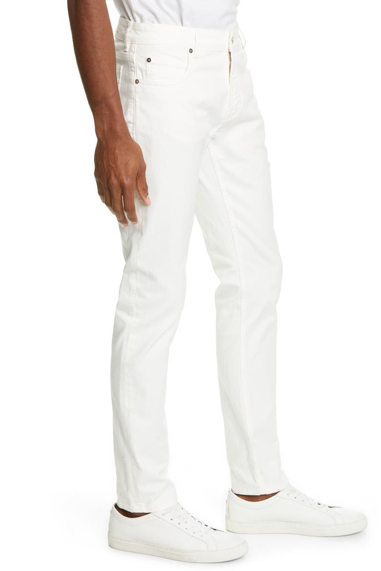 Slim Fit Stretch Cotton Five Pocket Pants, Alternate, color, WHITE