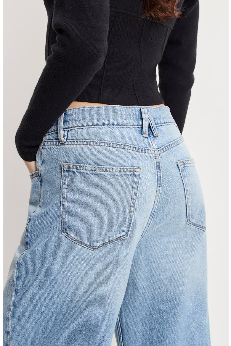 Good Standard Cuffed Hem Baggy Jeans, Alternate, color, INDIGO1133