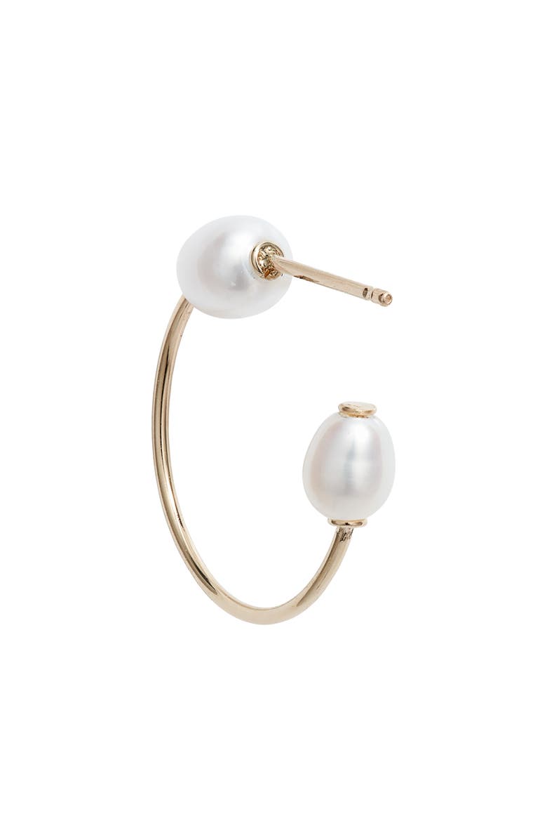 Poppy Finch Cultured Pearl Oval Hoop Earrings, Alternate, color, 
