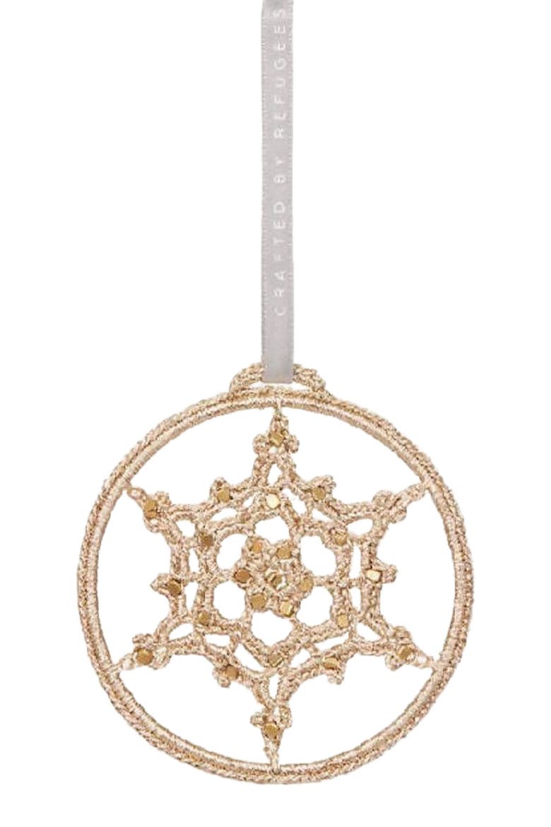 Eternal Snowflake Ornament, Alternate, color, Gold