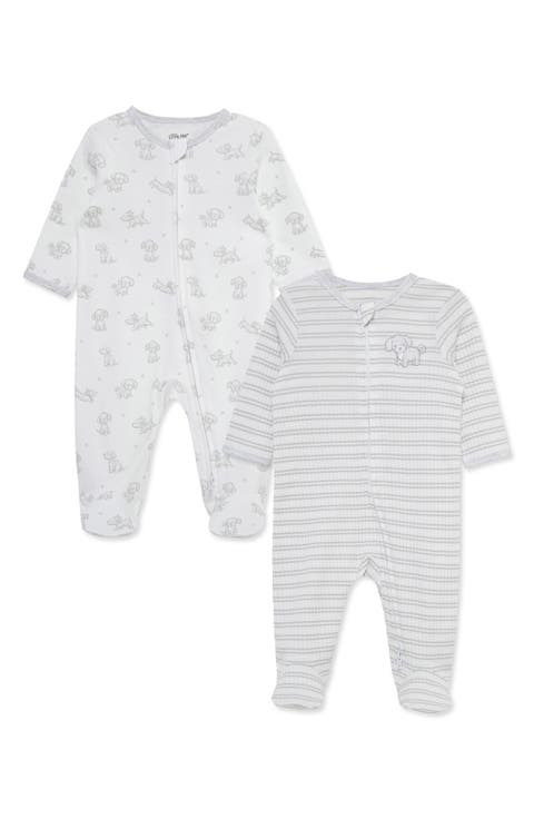 Kids' 2-Pack Organic Cotton Footie Pajamas