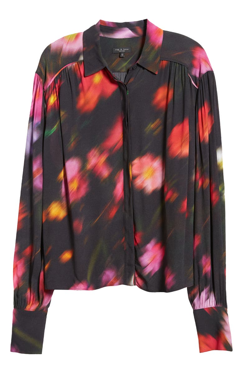 rag & bone Aubrey Floral Print Button-Up Top, Alternate, color,