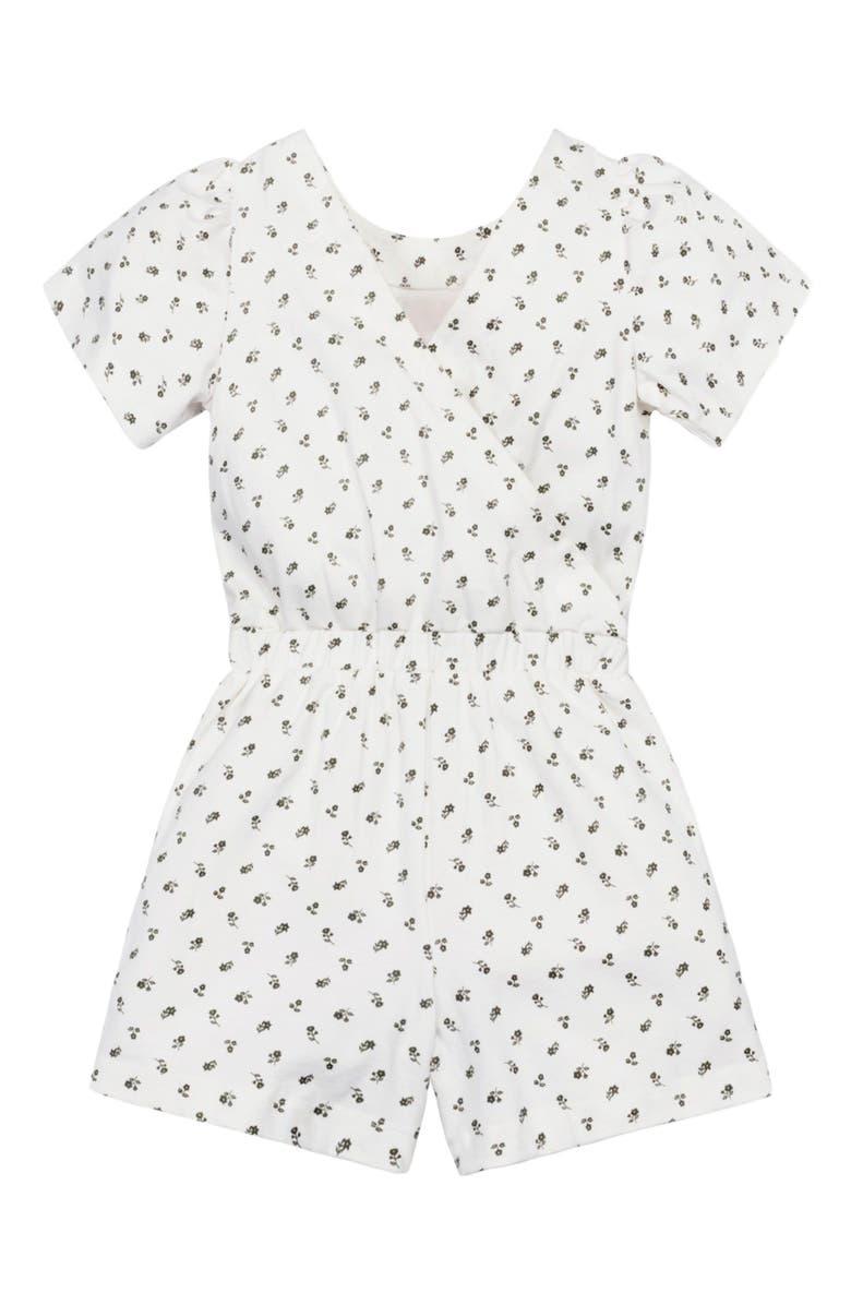 Hope & Henry Girls' Organic Knit Flutter Romper, Kids, Alternate, color,