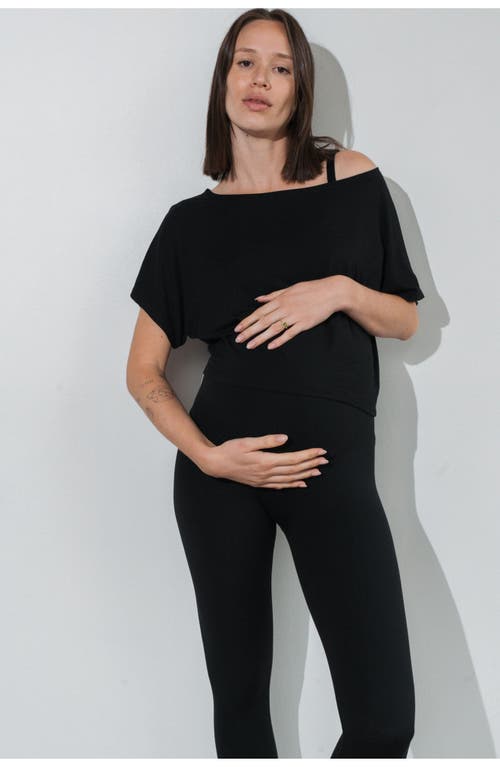 Vitality Vital Off Shoulder Tee In Black