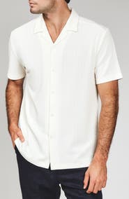7 Diamonds Vaughn Rib Knit Camp Shirt