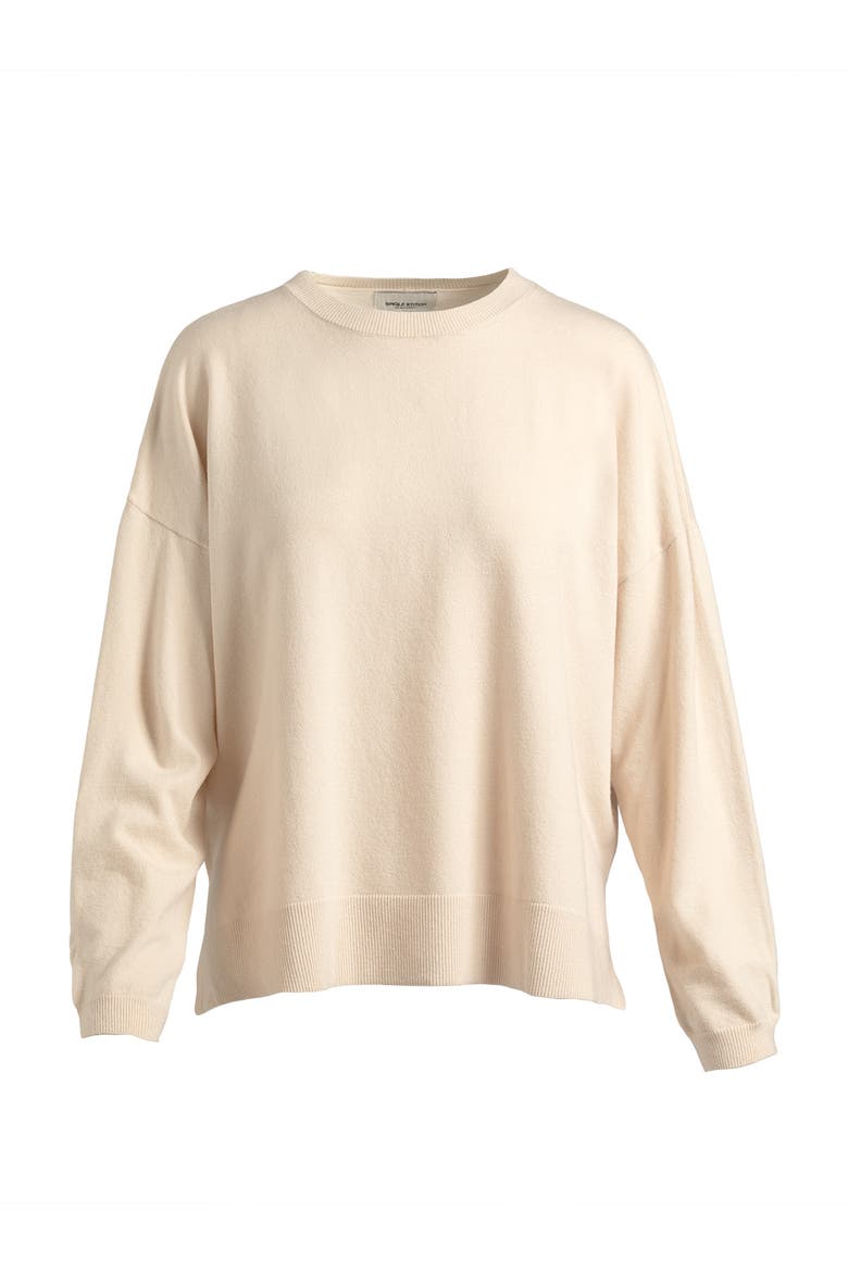 Relaxed Crew Neck Sweater, Alternate, color, Buttercream