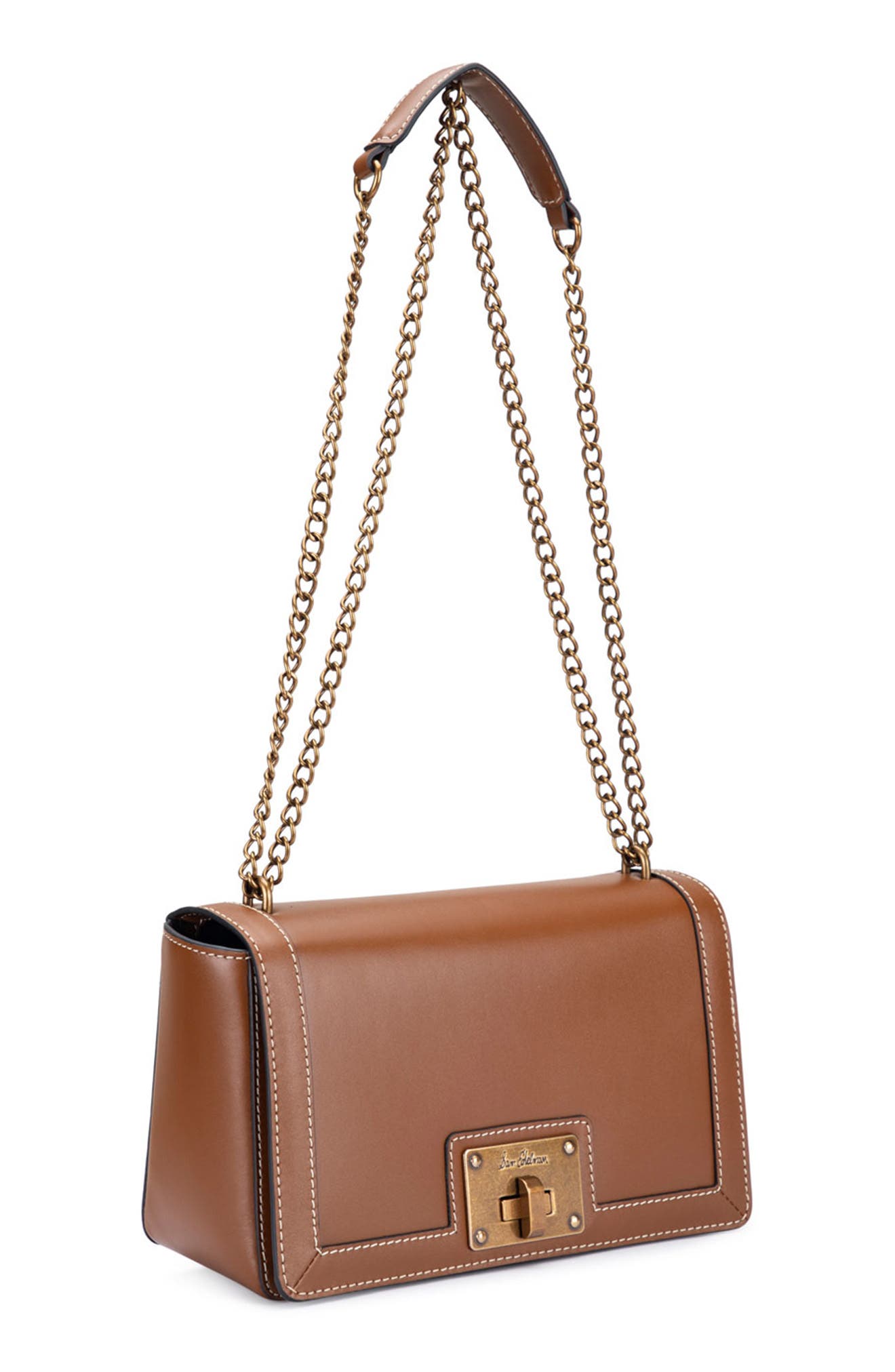 Sophia Leather Crossbody Bag, Alternate, color, LUGGAGE