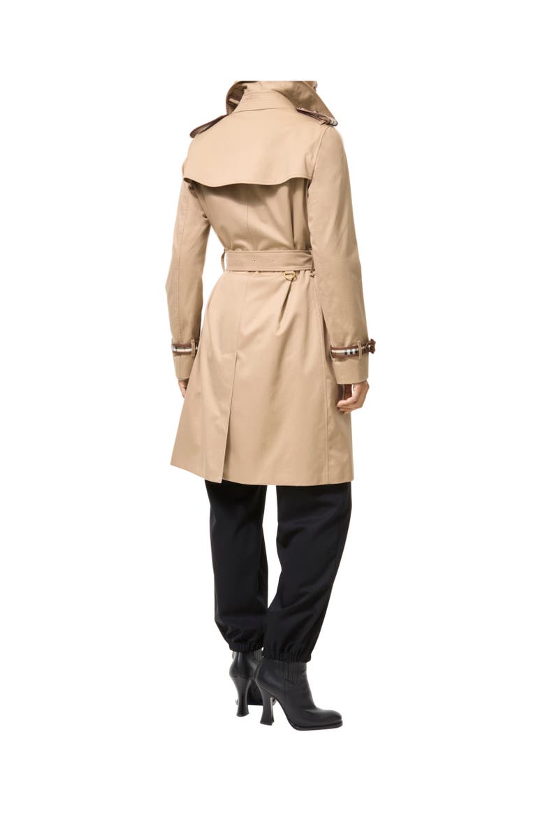 Mid-length Gabardine Kensington Trench Coat, Alternate, color, Honey beige