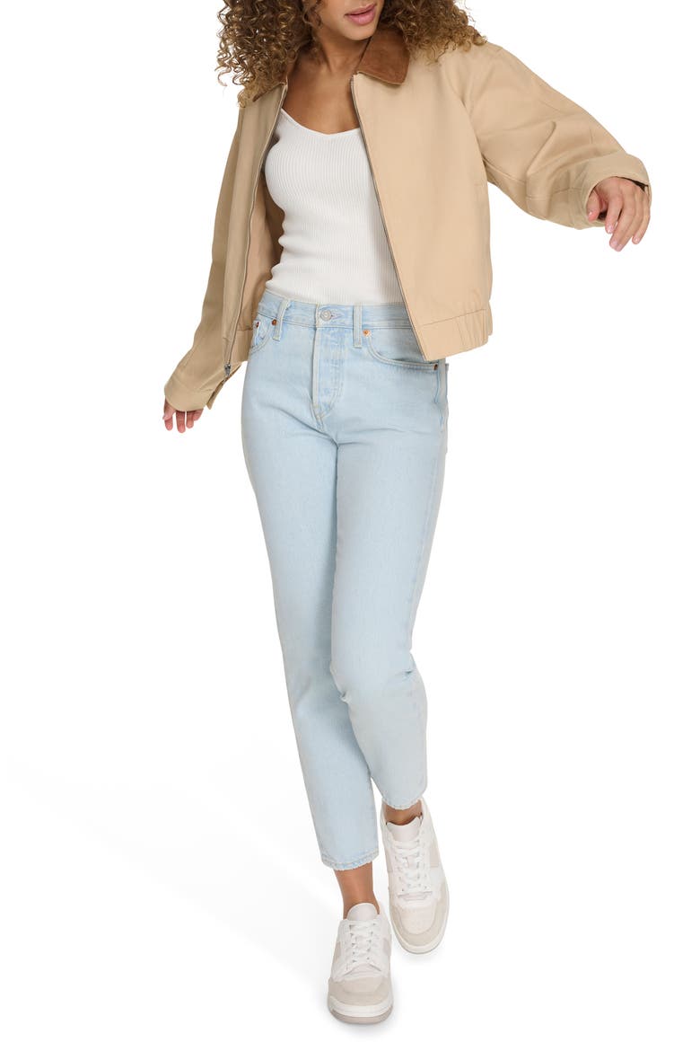 Cotton Bomber Jacket, Alternate, color, TAN