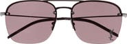 Saint Laurent 57mm Aviator Sunglasses