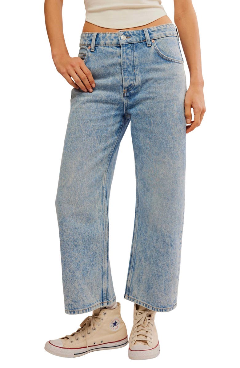 Free People Deep Trance Wide Leg Boyfriend Jeans, Main, color, Sweet Dreams