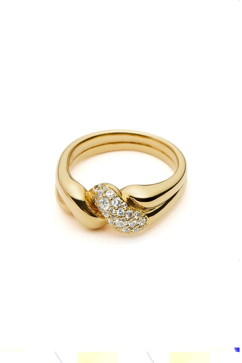 Molten Snow Double Statement Ring, Alternate, color, GOLD