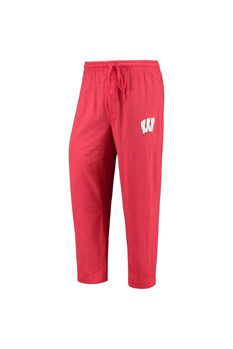 Men's Concepts Sport Red/Heathered Charcoal Wisconsin Badgers Meter Long Sleeve T-Shirt & Pants Sleep Set, Alternate, color, Red