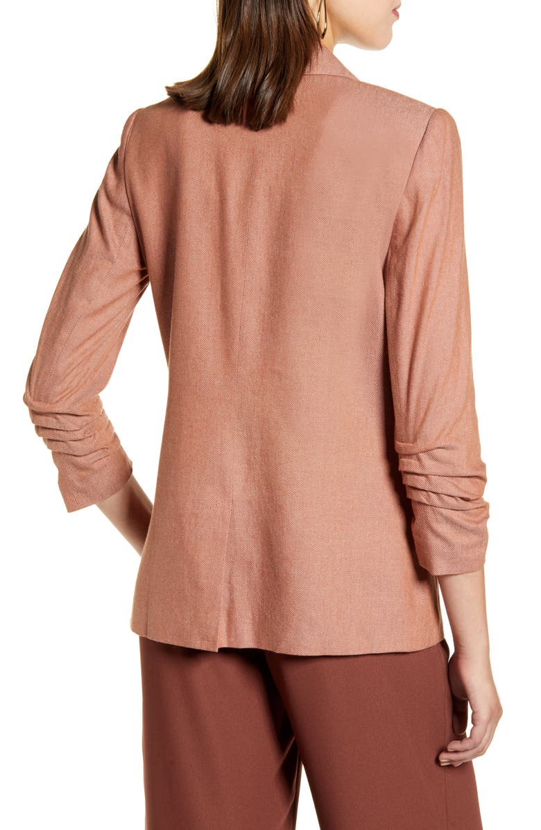 Halogen<sup>®</sup> Ruched Sleeve Blazer, Alternate, color, 