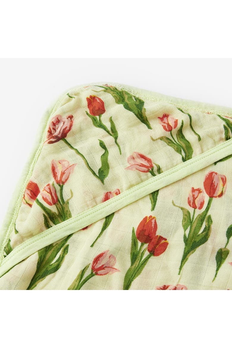 Hooded Swaddle, Alternate, color, Tulip