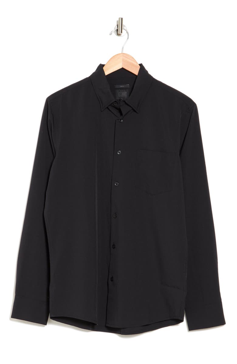 14th & Union Long Sleeve Performance Stretch Shirt, Alternate, color, Black