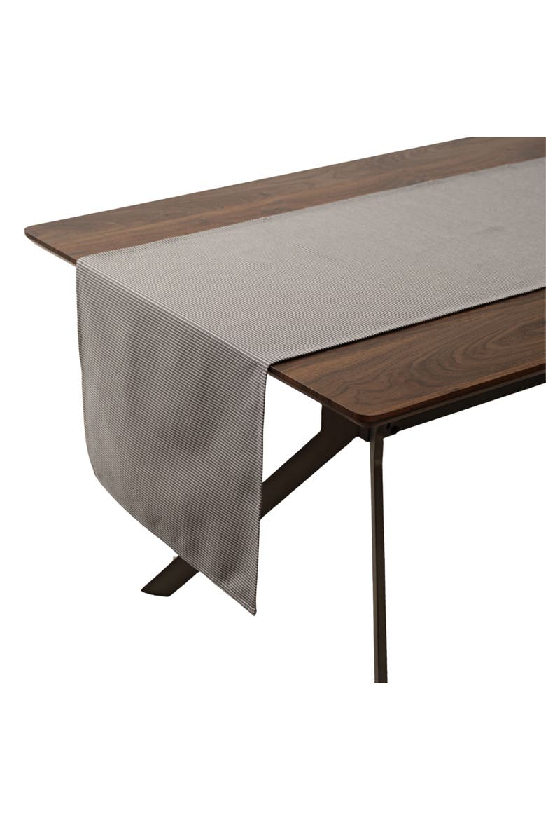 Cloth Table Runner, Main, color, Pinstriped - Charcoal