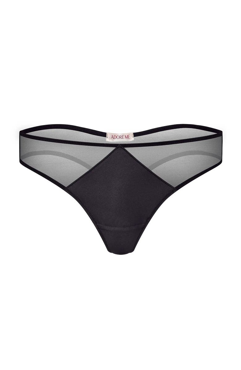 Adore Me Brittani Thong Panties, Alternate, color, Black