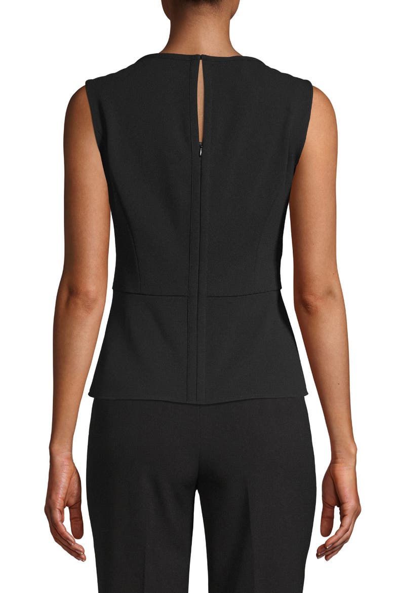 Sleeveless Peplum Top, Alternate, color, ANNE BLACK