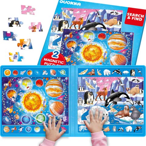 60 Pieces Magnetic Puzzles for Toddlers