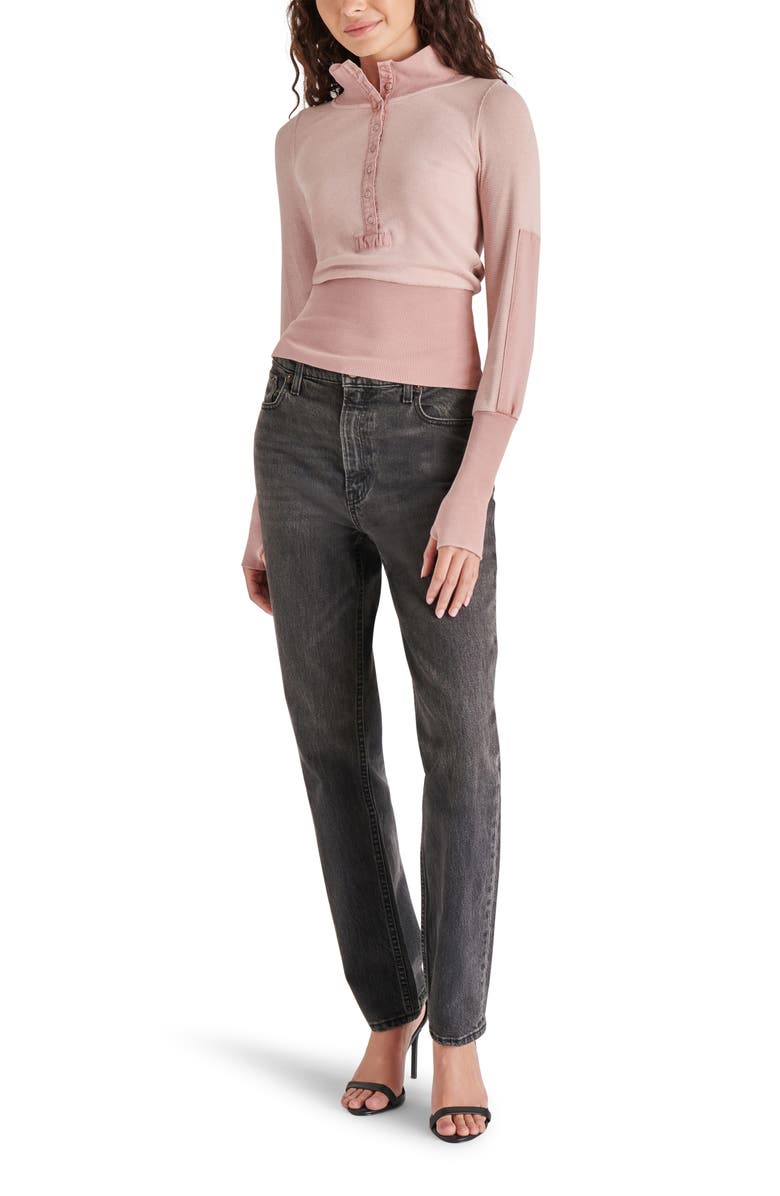 Steve Madden Ariel Rib Crop Top, Alternate, color, Ash Rose