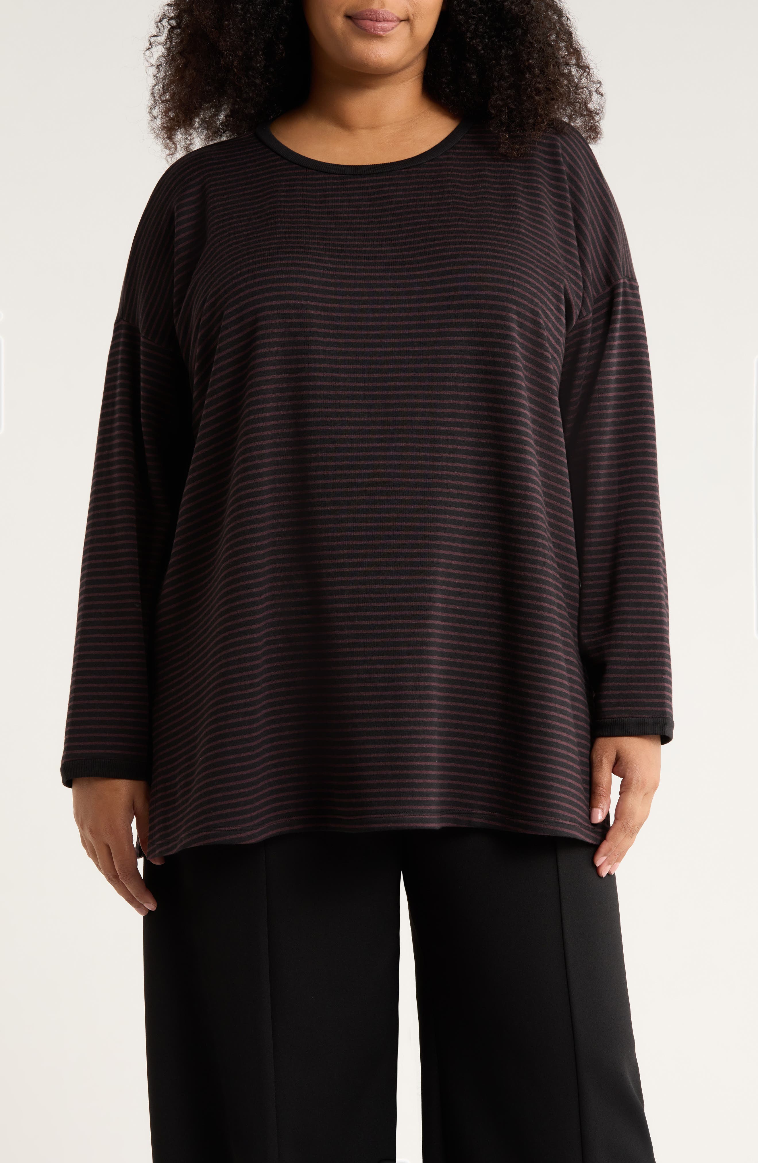 Eileen Fisher Stripe Relaxed Fit Tunic