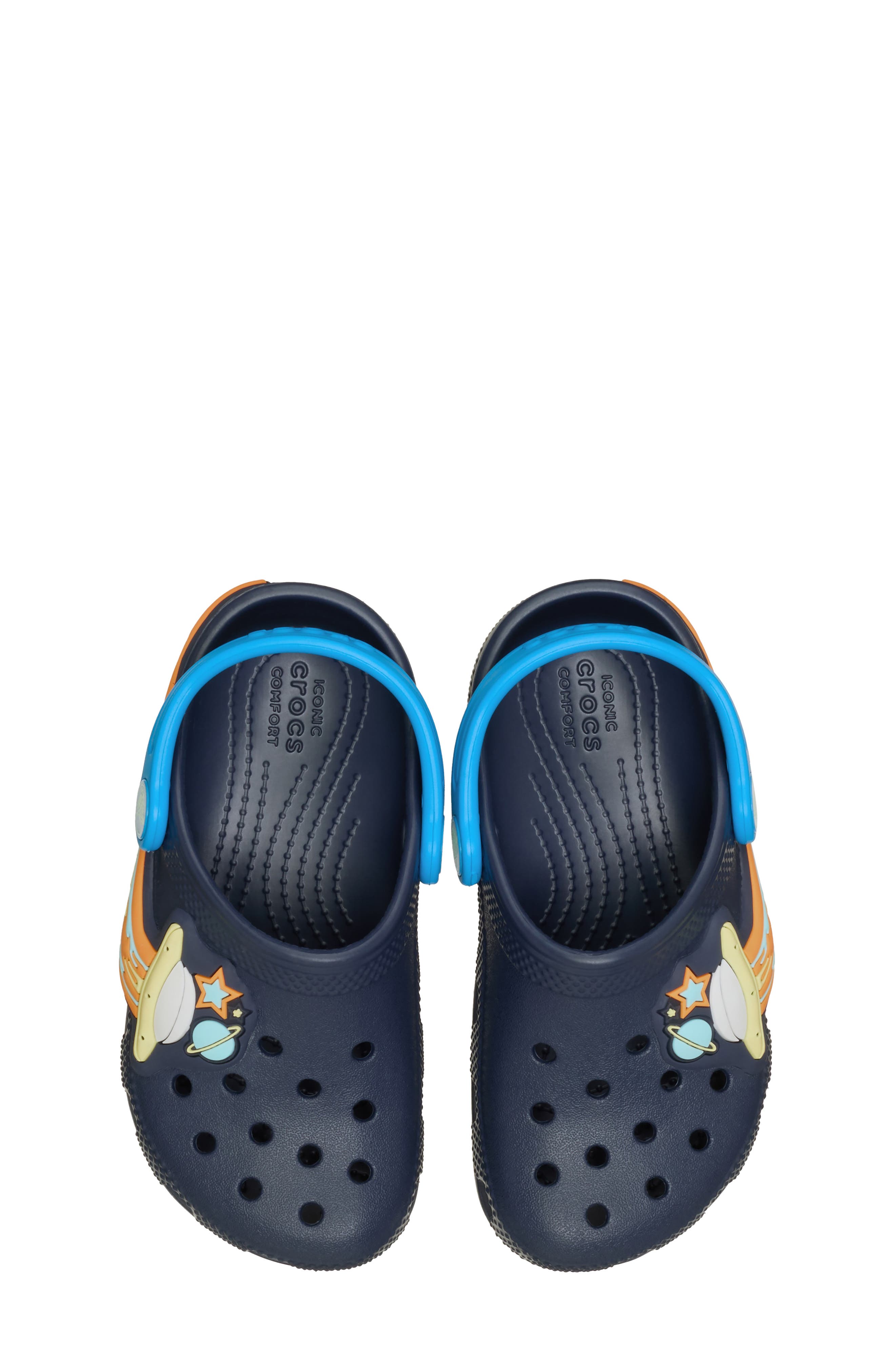 CROCS Kids' Classic UFO Light-Up Clog, Alternate, color, Navy