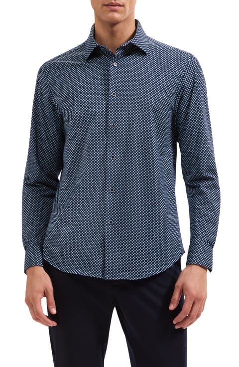 James Geometric Print OoohCotton Tech Shirt