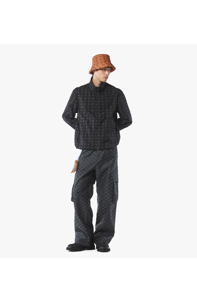 MCM Reversible Monogram Print Windbreaker in ECONYL<sup>®</sup>, Alternate, color, Black