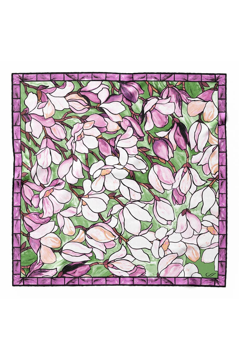 Clara - Silk Bandana, Main, color, Orchid Pink