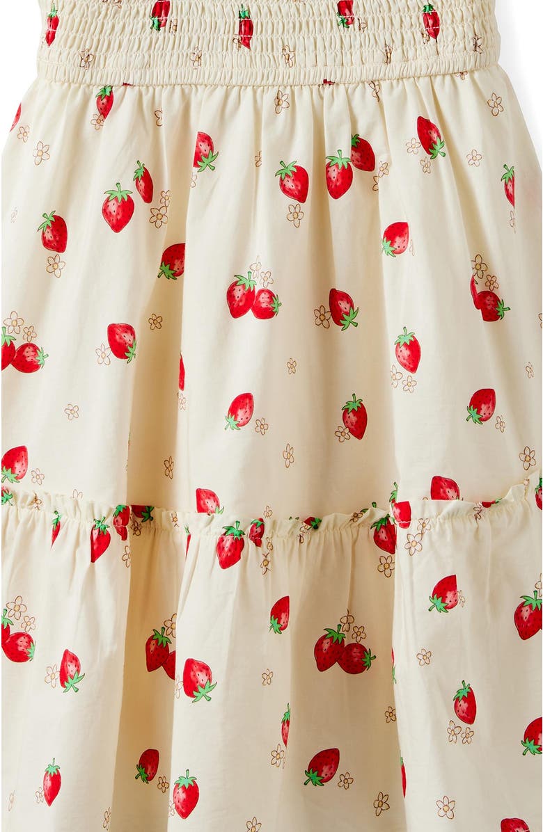 Cotton On Kids Kid's Gigi Flutter Sleeve Dress, Alternate, color, Dark Vanilla Strawberry