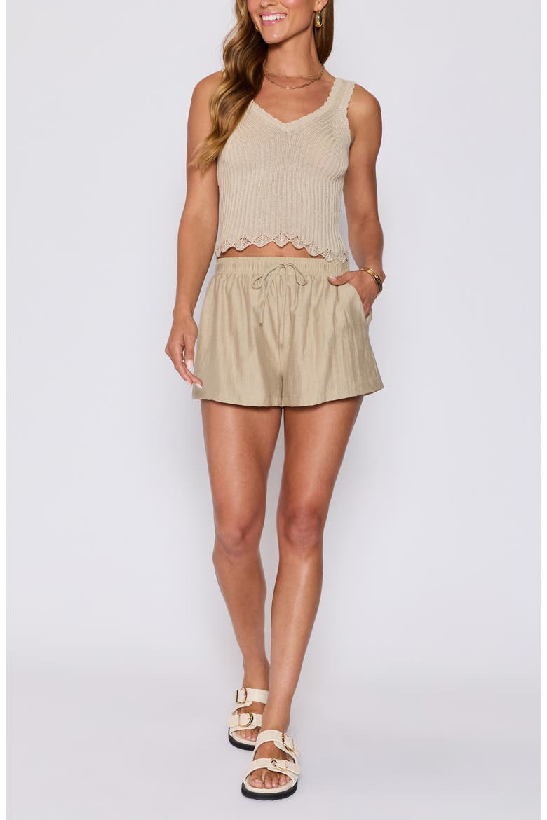 Lisa Rib Crop Sweater Tank (Nordstrom Exclusive), Alternate, color, KHAKI