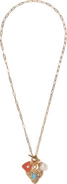 Lizzie Fortunato Treasure Heart Charm Pendant Necklace