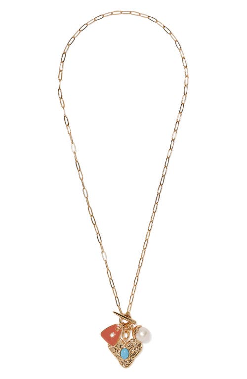 Lizzie Fortunato Treasure Heart Charm Pendant Necklace
