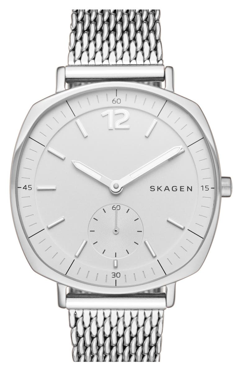 Skagen 'Rungsted' Mesh Strap Watch, 34mm, Main, color, 