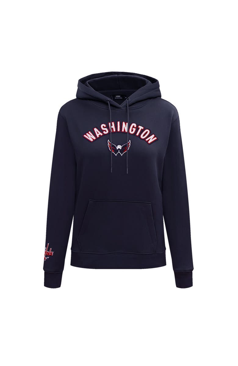 PRO STANDARD Women's Pro Standard Navy Washington Capitals Classic Chenille Pullover Hoodie, Alternate, color, Navy