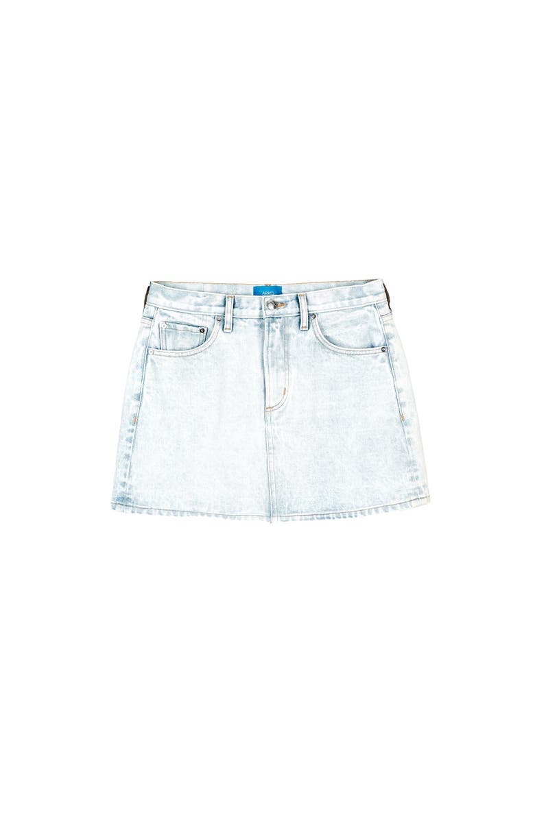 ARIKO Denim Day Mini Skirt, Main, color, Bleached Indigo
