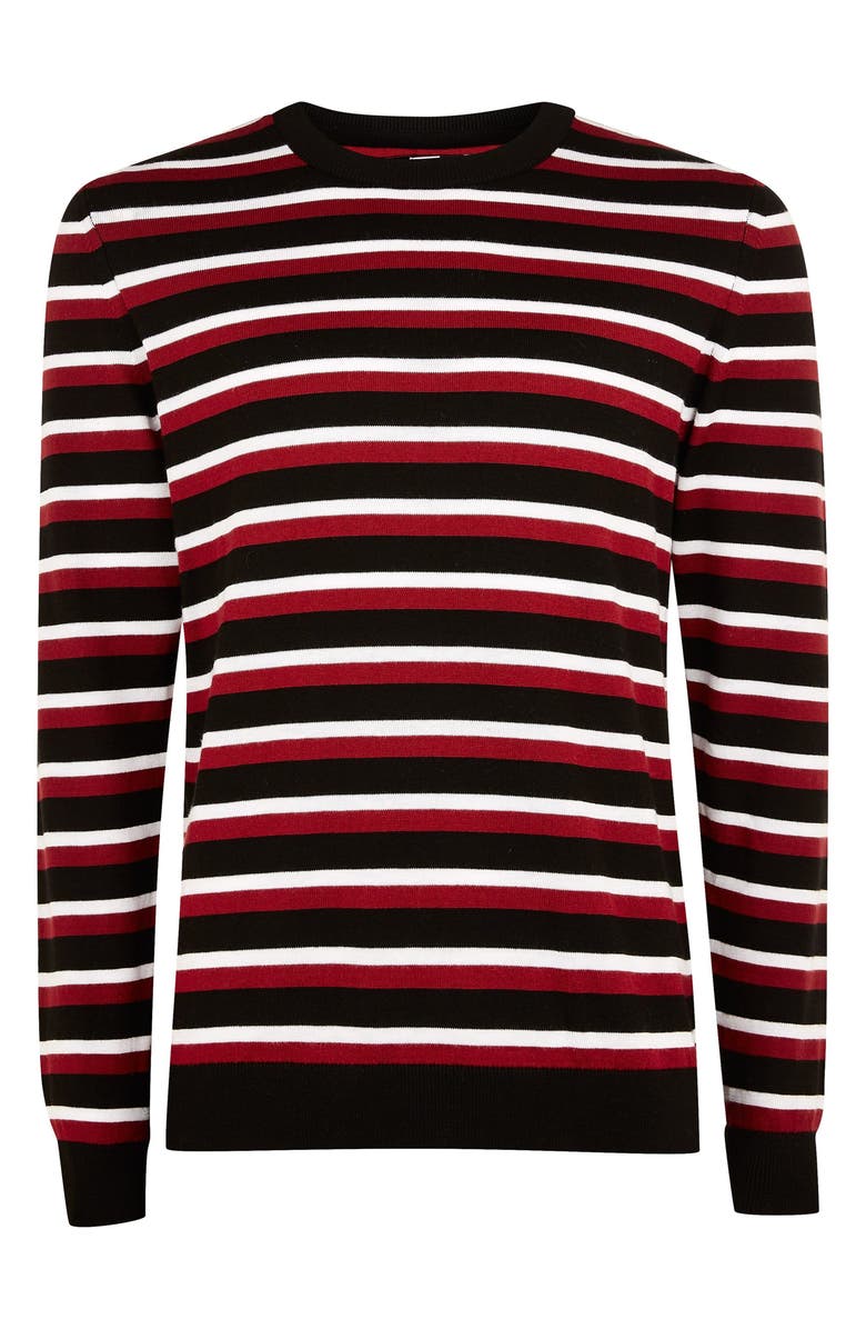 Topman Stripe Crewneck Sweater, Alternate, color, 